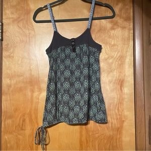 Free people green tank ribbon strap S